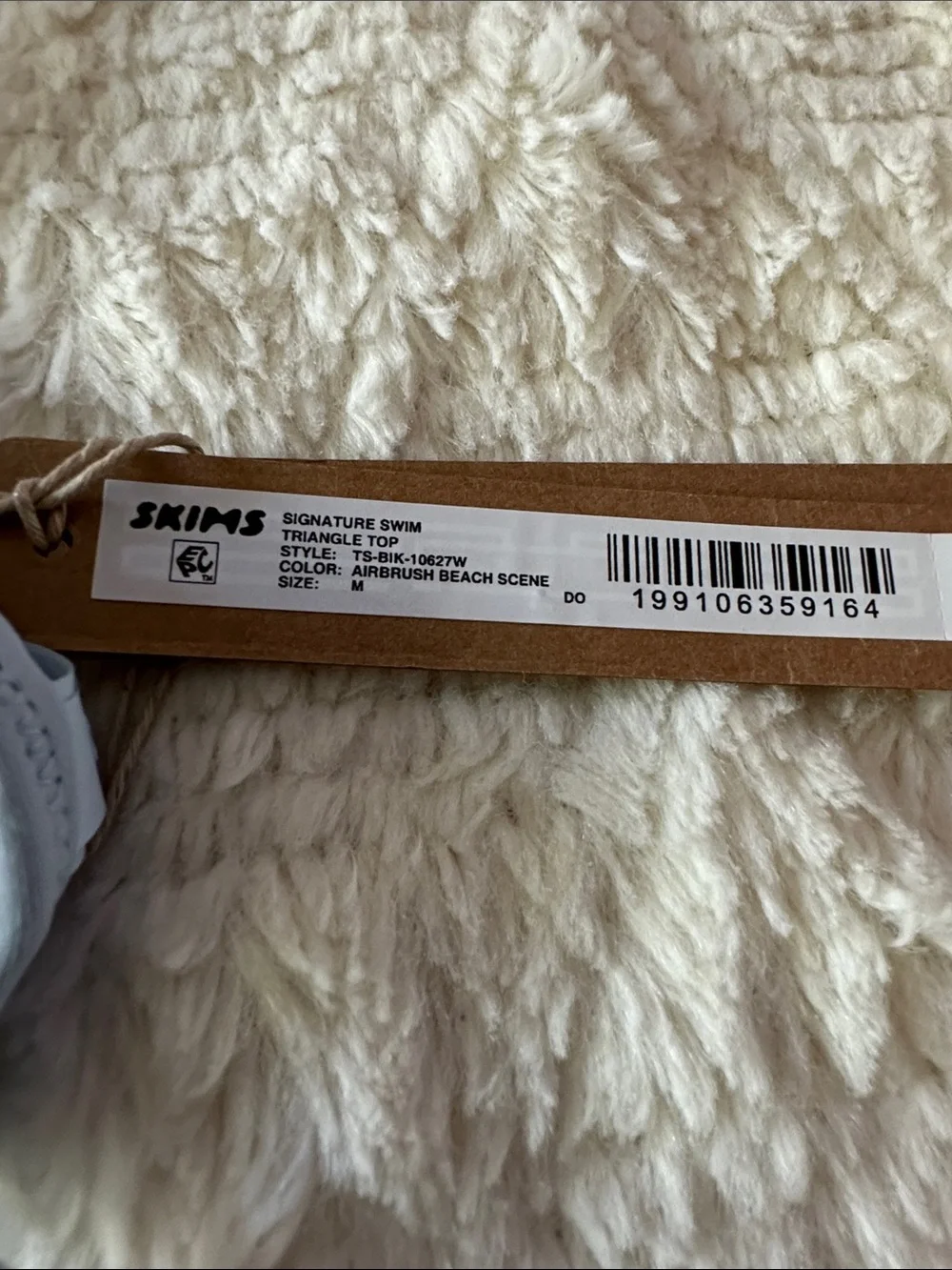SKIMS Signature Swim Tie Side Bikini Set - Beach Scene NWT